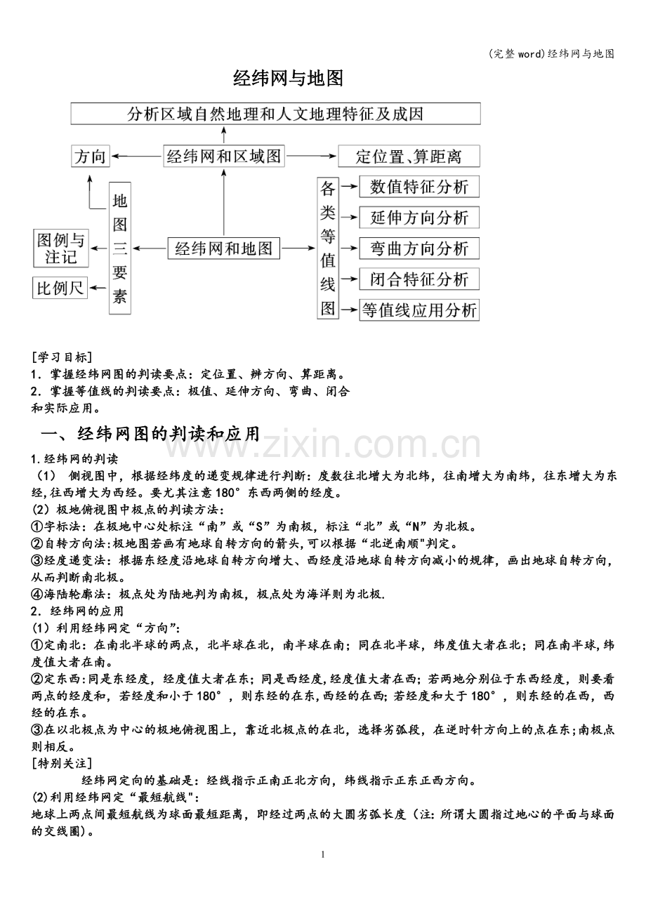 经纬网与地图.doc_第1页