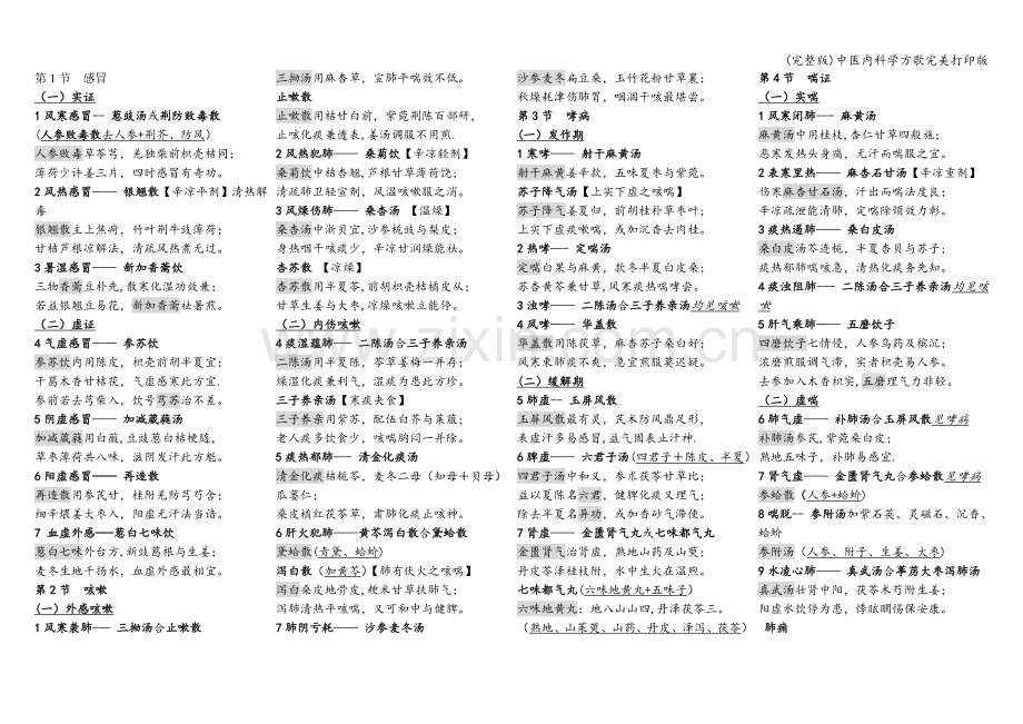 中医内科学方歌打印版.doc_第1页