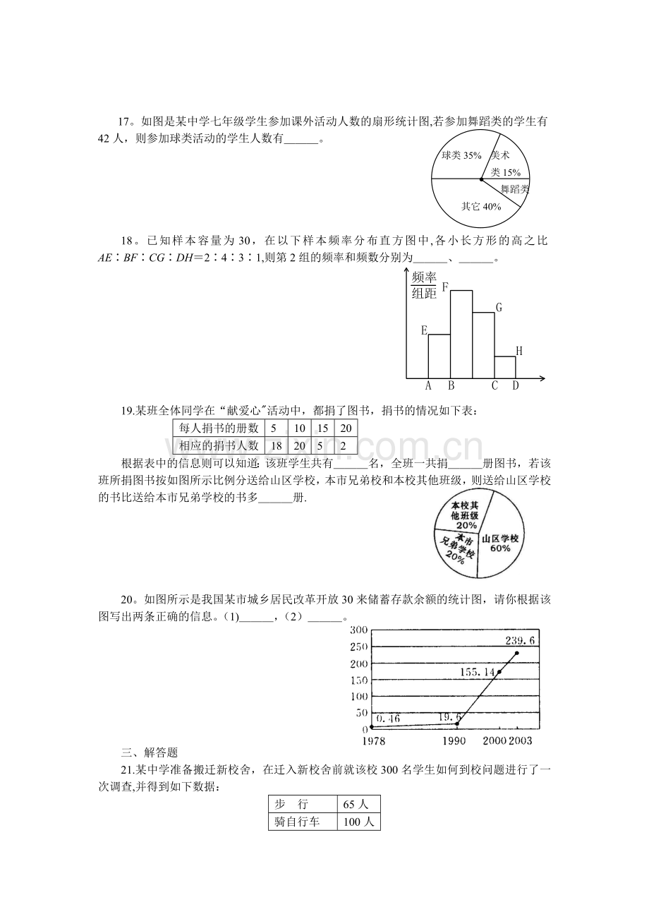 新人教第十章《数据的收集、整理与描述》水平测试.doc_第3页