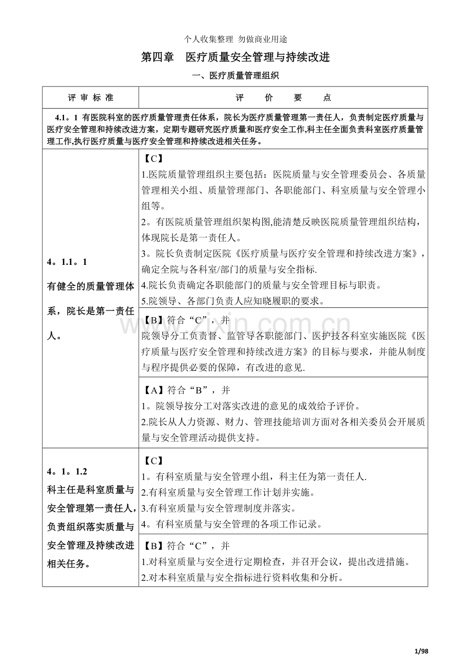 第四章医疗质量安全管理与持续改进.doc_第1页