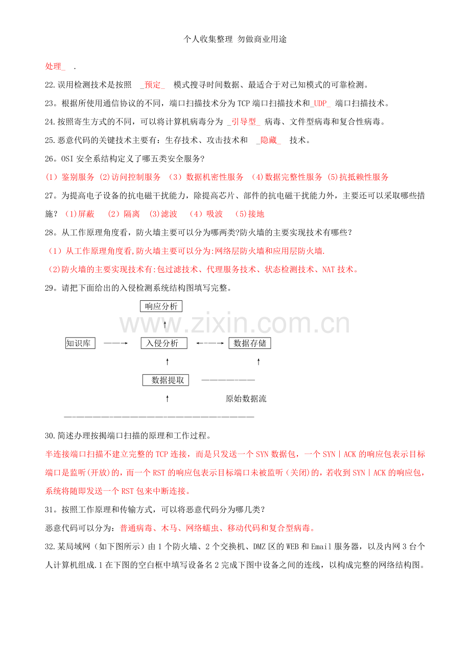 计算机网络安全试题及答案汇总.doc_第2页