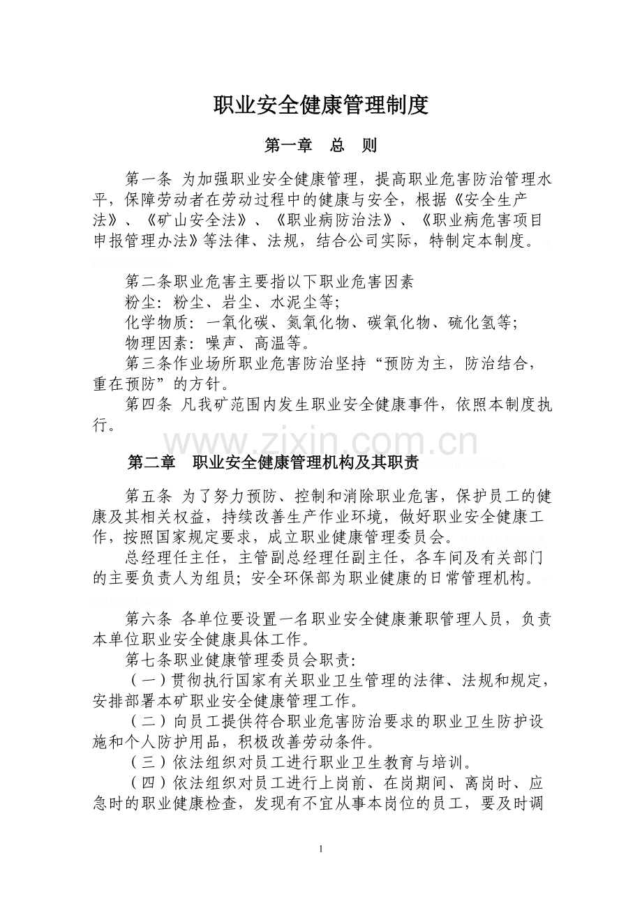 职业安全健康管理体系制度文件.doc_第1页