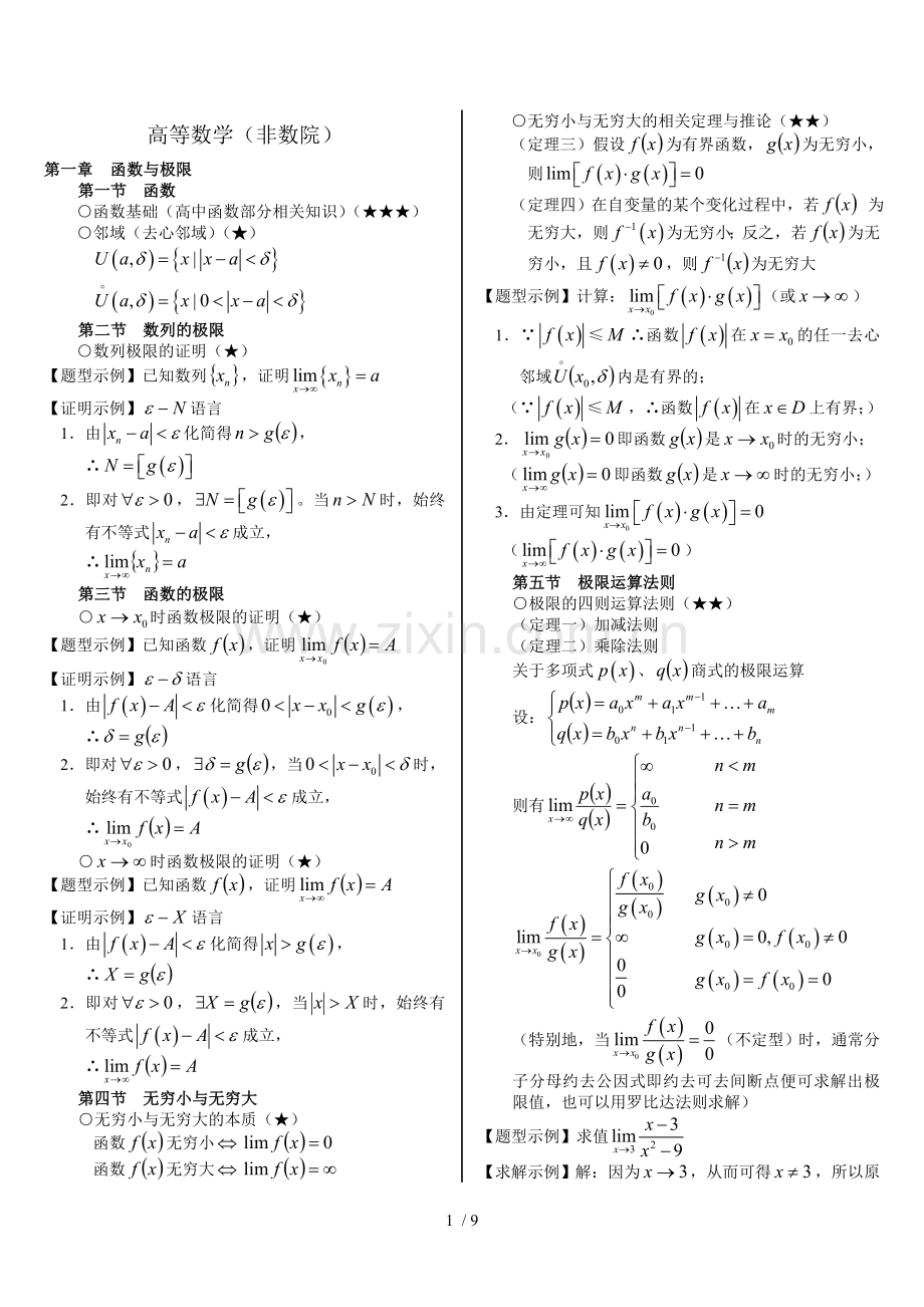 大一高数复习资料.doc_第1页