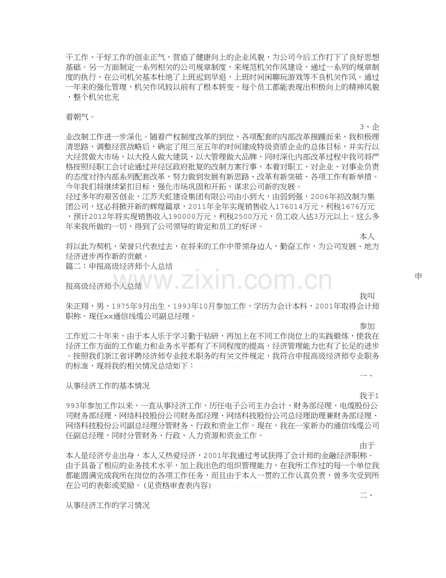 高级经济师工作总结.doc_第2页