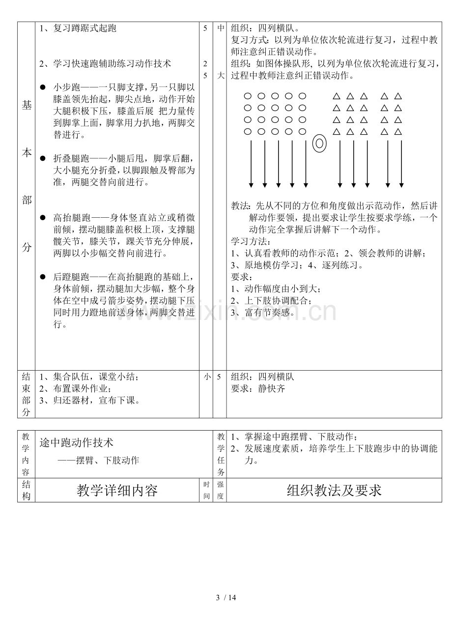 中学体育课田径优秀教案.doc_第3页