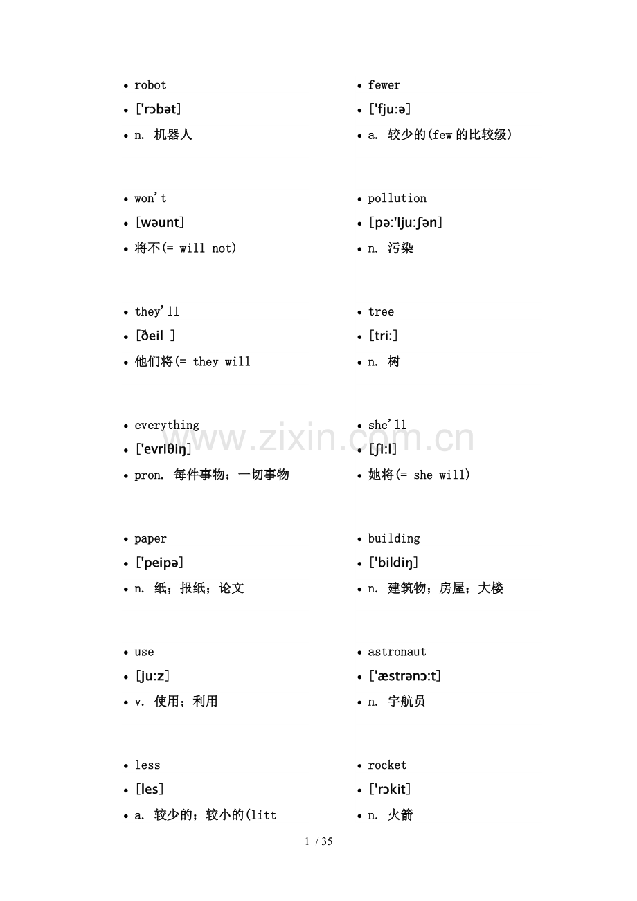 人教八下册英语单词(含音标、中文注释).doc_第1页