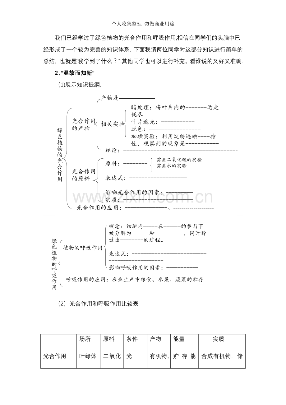 光合作用与呼吸作用复习设计.doc_第3页