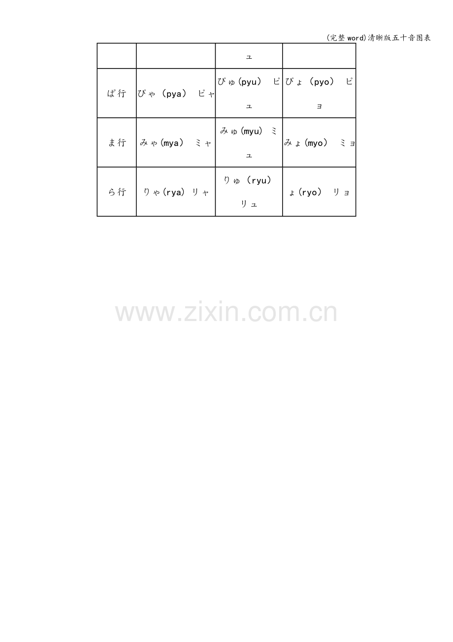 清晰版五十音图表.doc_第3页