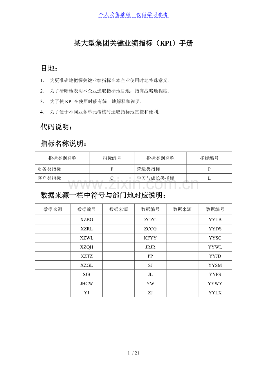 大型集团关键业绩指标KPI手册.doc_第1页