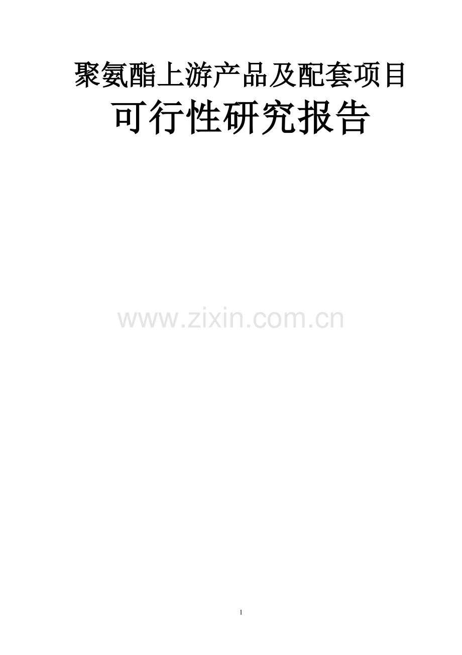 聚氨酯上游产品及配套项目可行性研究报告.doc_第1页