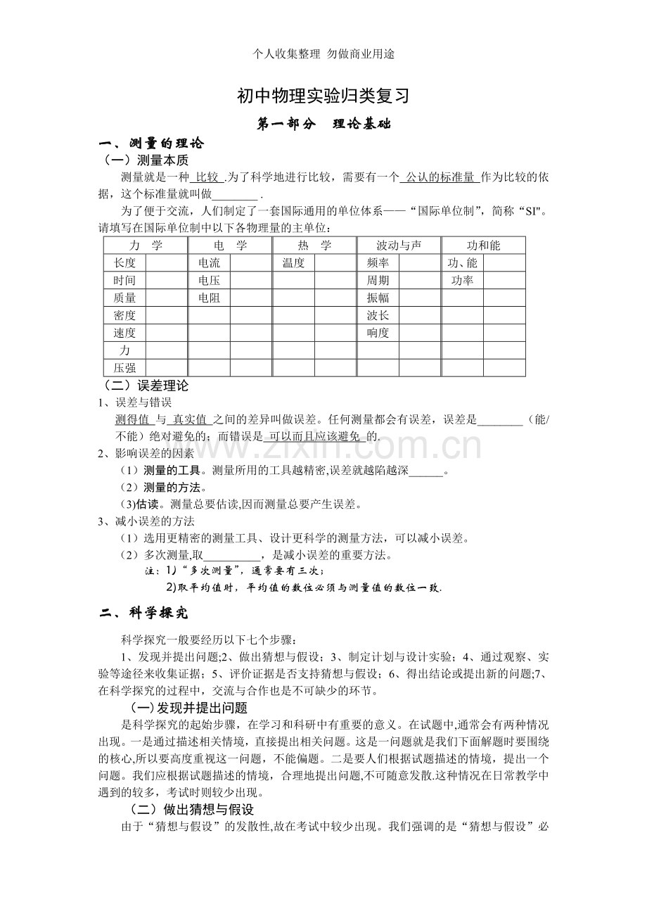 初中物理实验归类复习.doc_第1页