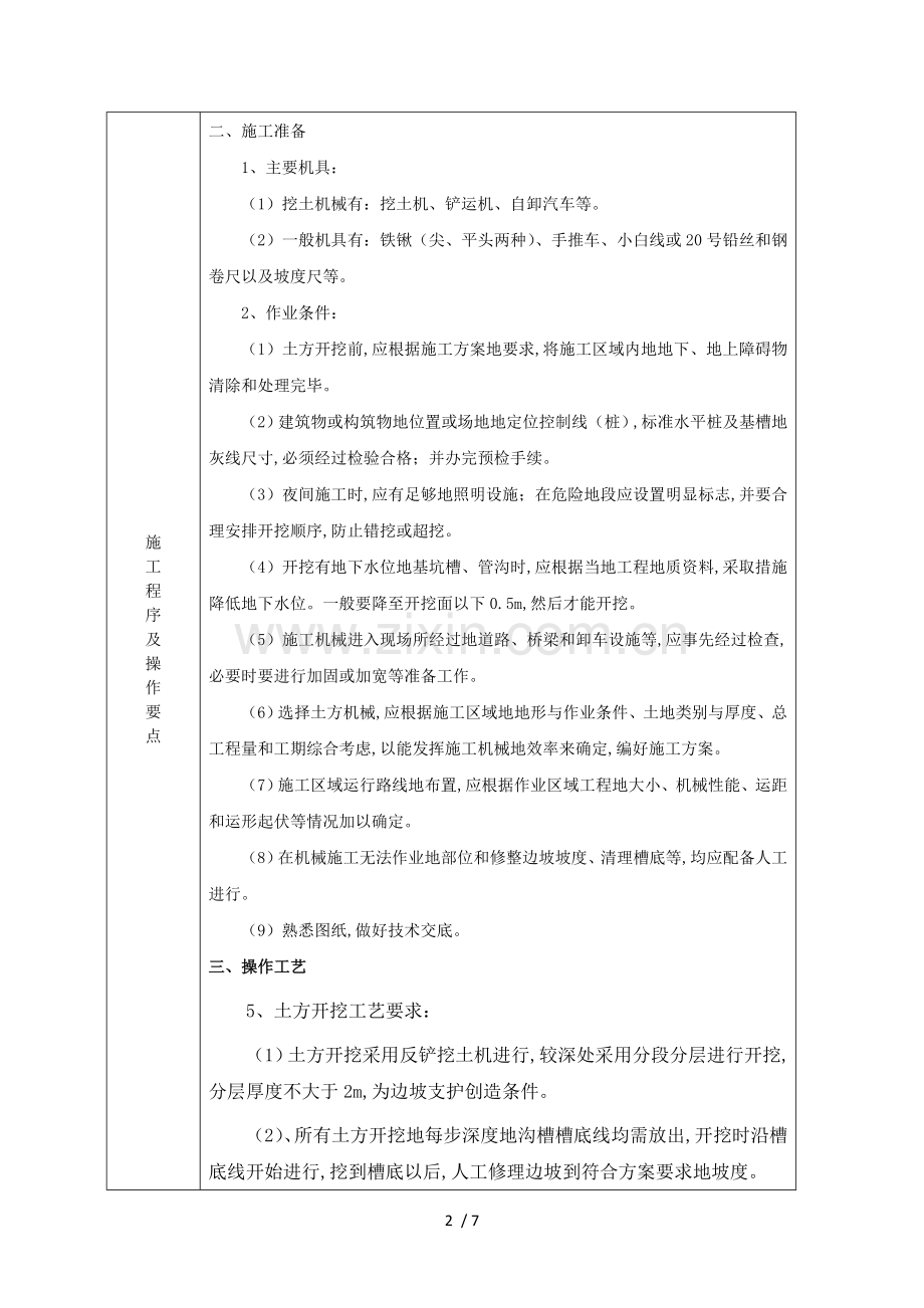 市政管道土方开挖施工技术交底.doc_第2页