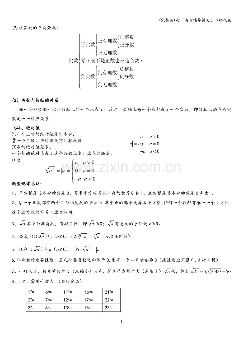 七下实数辅导讲义(一)终极版.doc_第2页