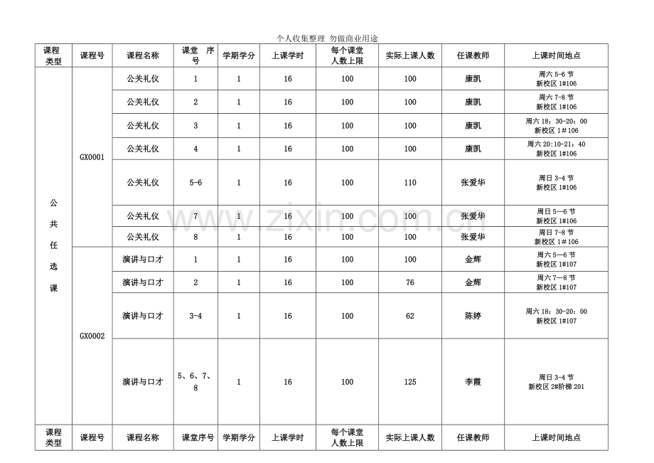 内蒙古建筑职业技术学院2011-2012-2选修课表.doc_第1页