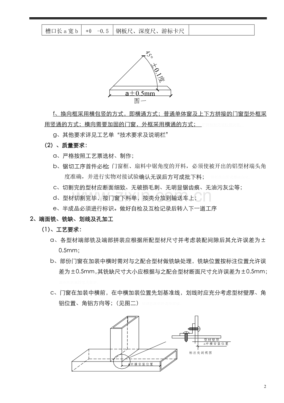 铝合金门窗制作技术交底.doc_第2页