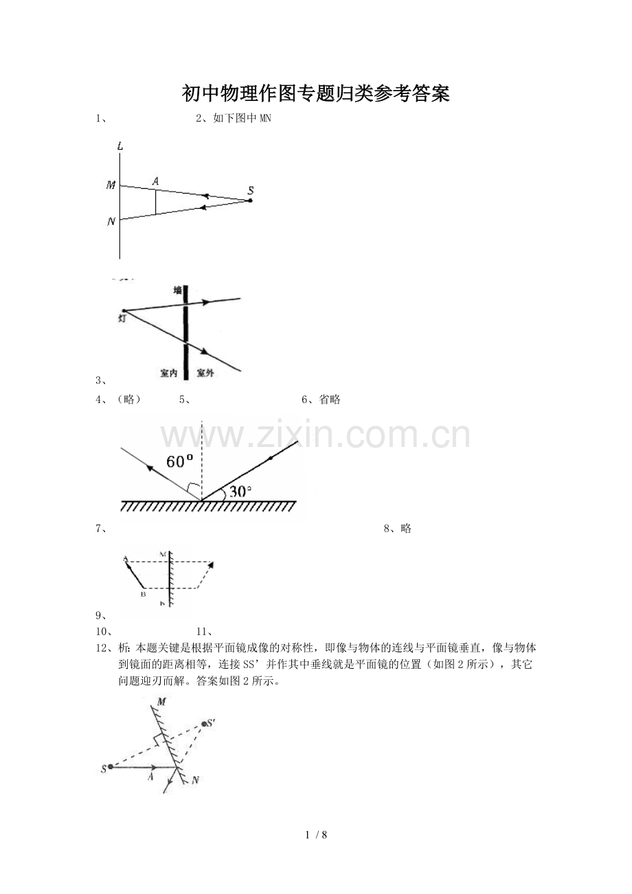 初级中学物理作图专题归类参考答案.doc_第1页