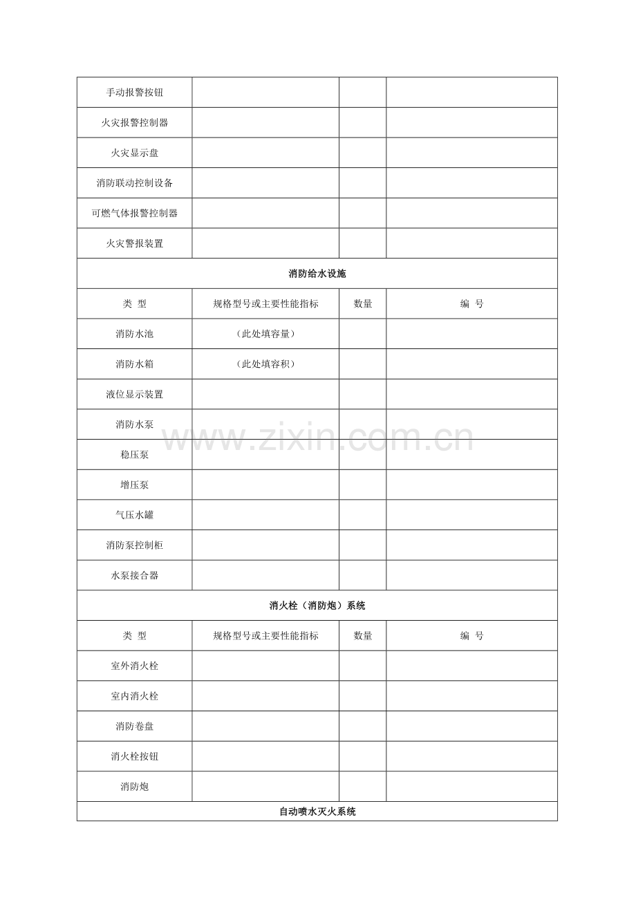 维保项目消防设施基本信息表.doc_第2页