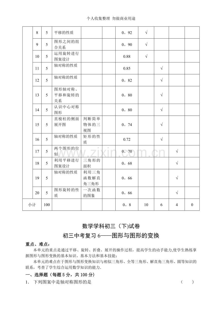 初三数学中考复习六图形与图形的变换.doc_第2页