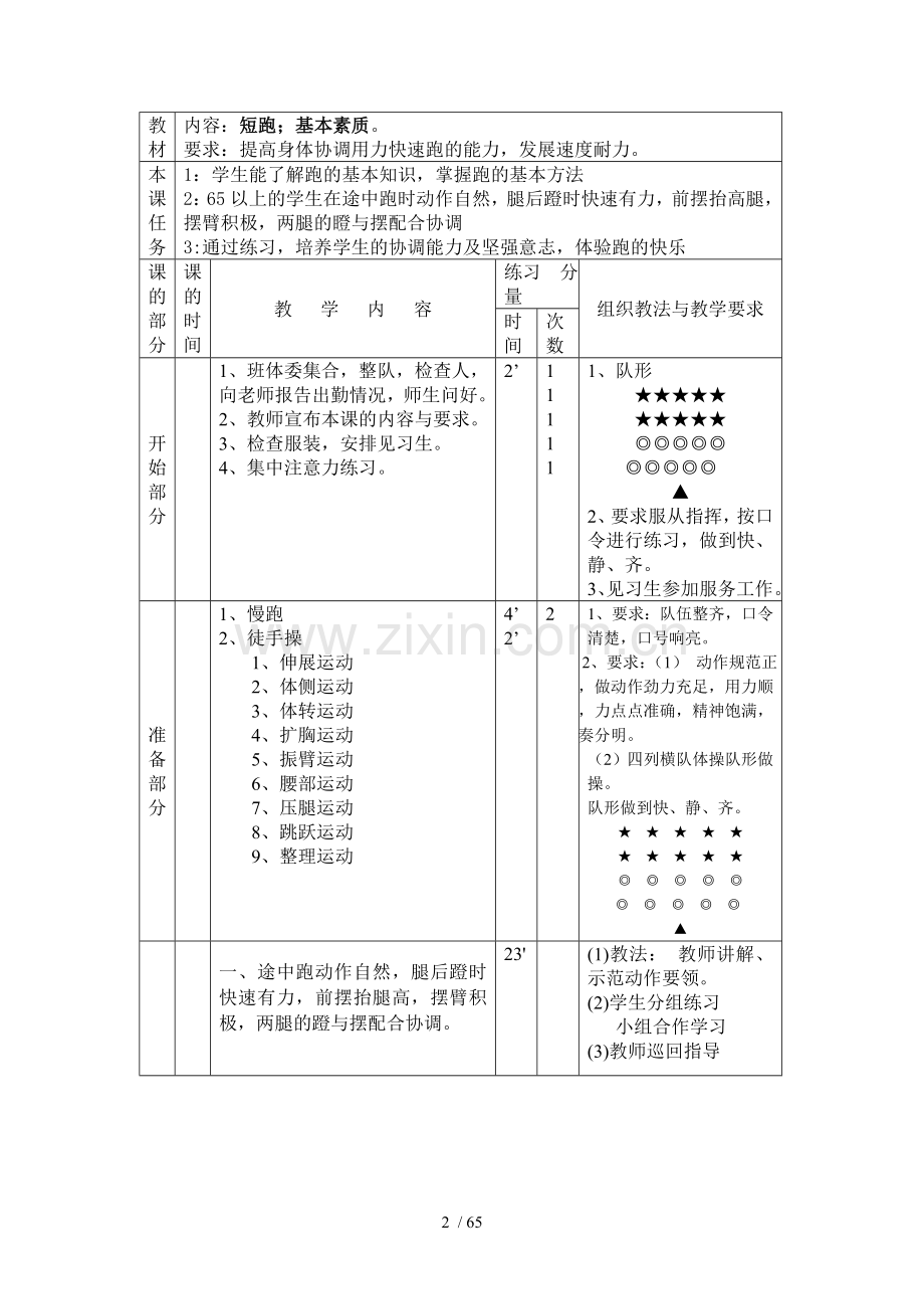 初二体育课全套优秀教案.doc_第2页