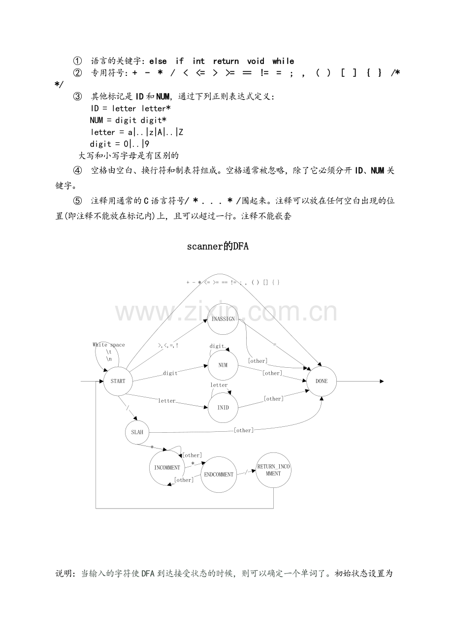 大学毕设论文--cminus词法分析和语法分析设计编译器编译原理设计.doc_第3页