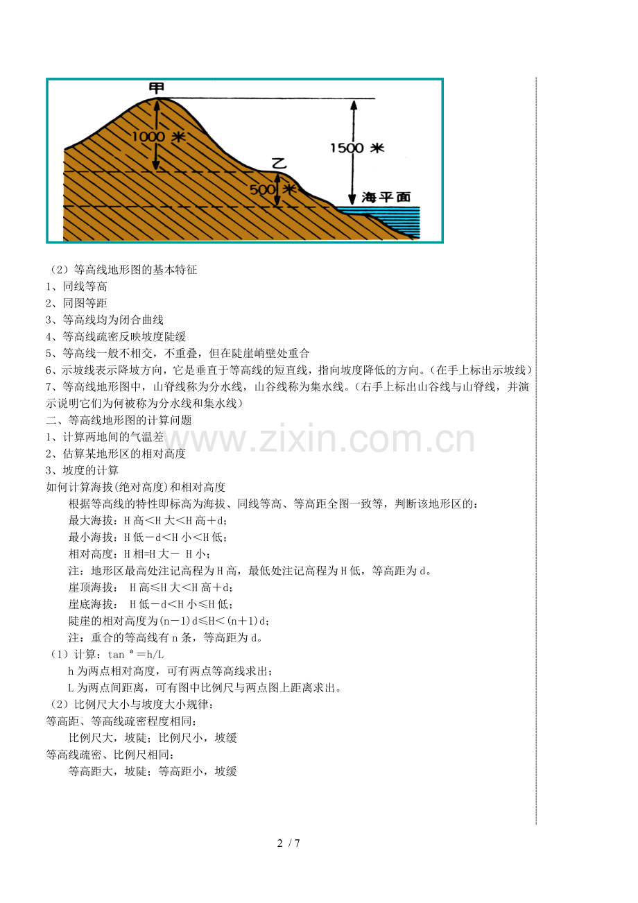 等高线地形图优秀教案.doc_第2页