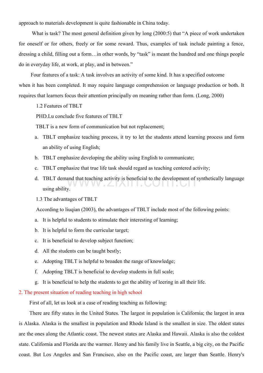 the-implication-of-tblt-to-reading-teaching-in-high-school--英语本科毕业论文.doc_第2页