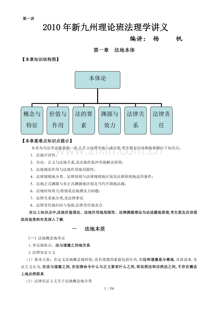 新九州理论强化班杨帆法理学讲义.doc_第1页