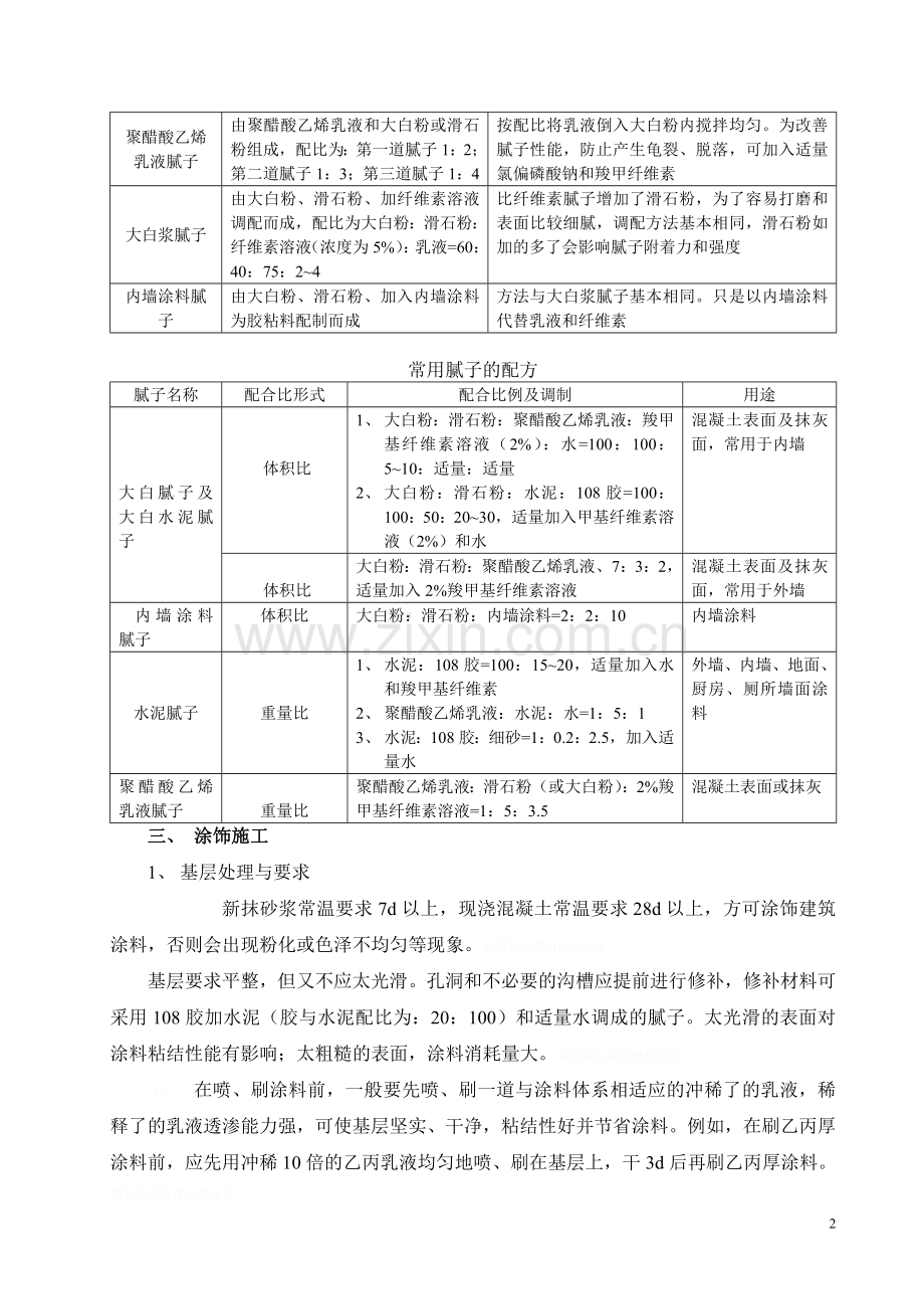 装饰涂料涂饰工程技术交底.doc_第2页