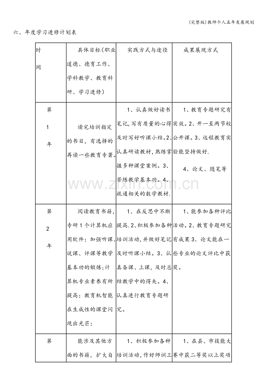 教师个人五年发展规划.doc_第3页