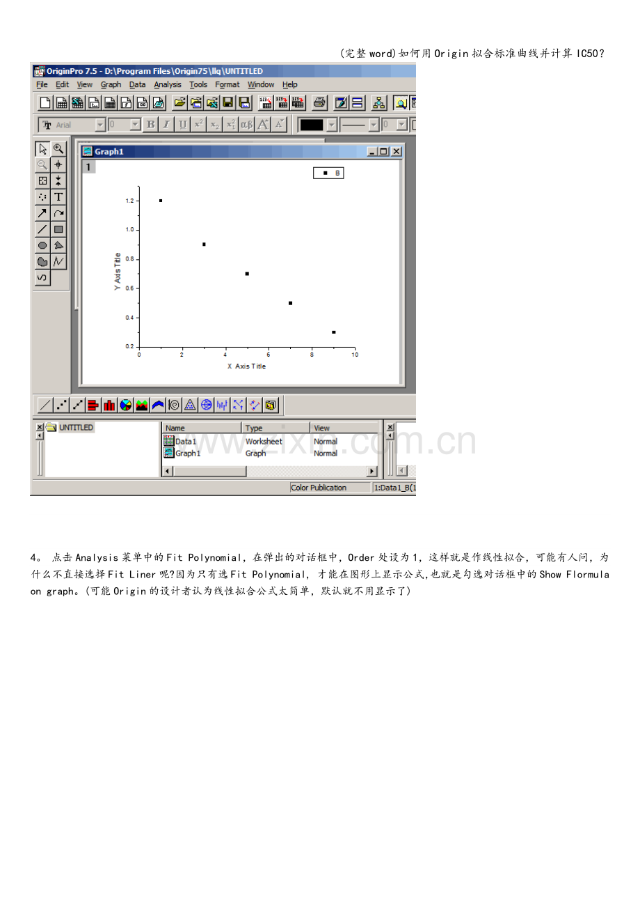 如何用Origin拟合标准曲线并计算IC50？.doc_第3页