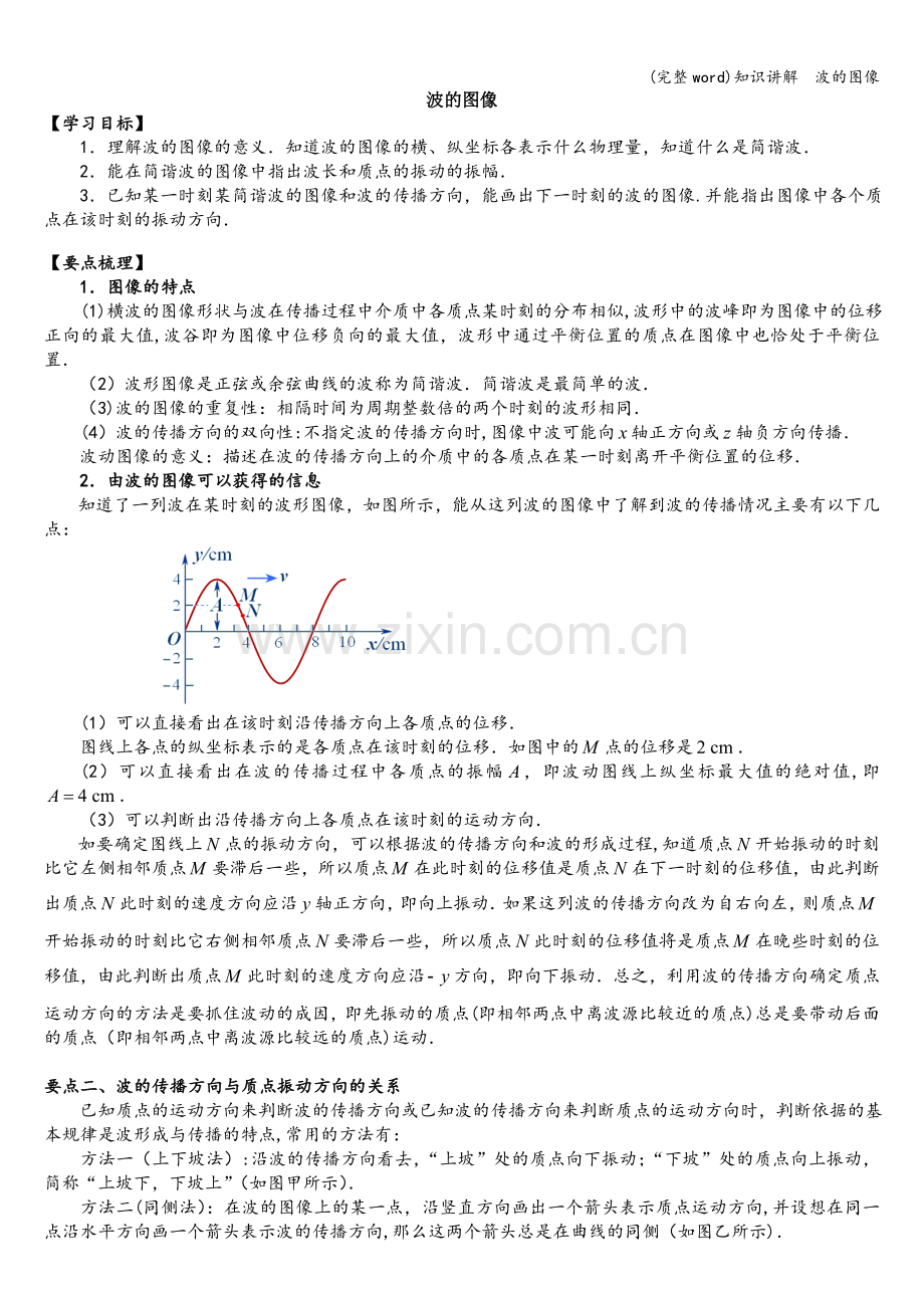 知识讲解--波的图像.doc_第1页