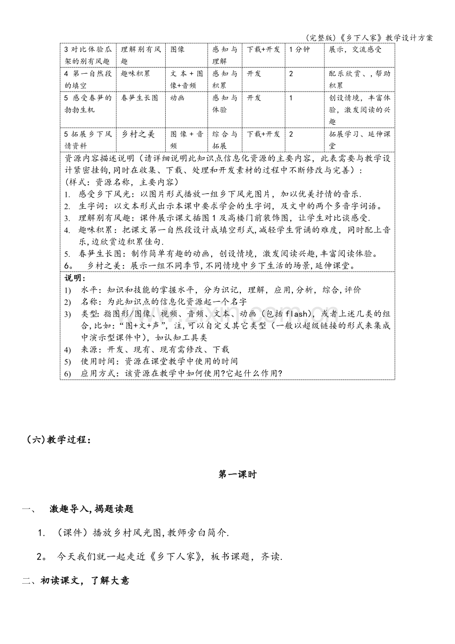 《乡下人家》教学设计方案.doc_第3页