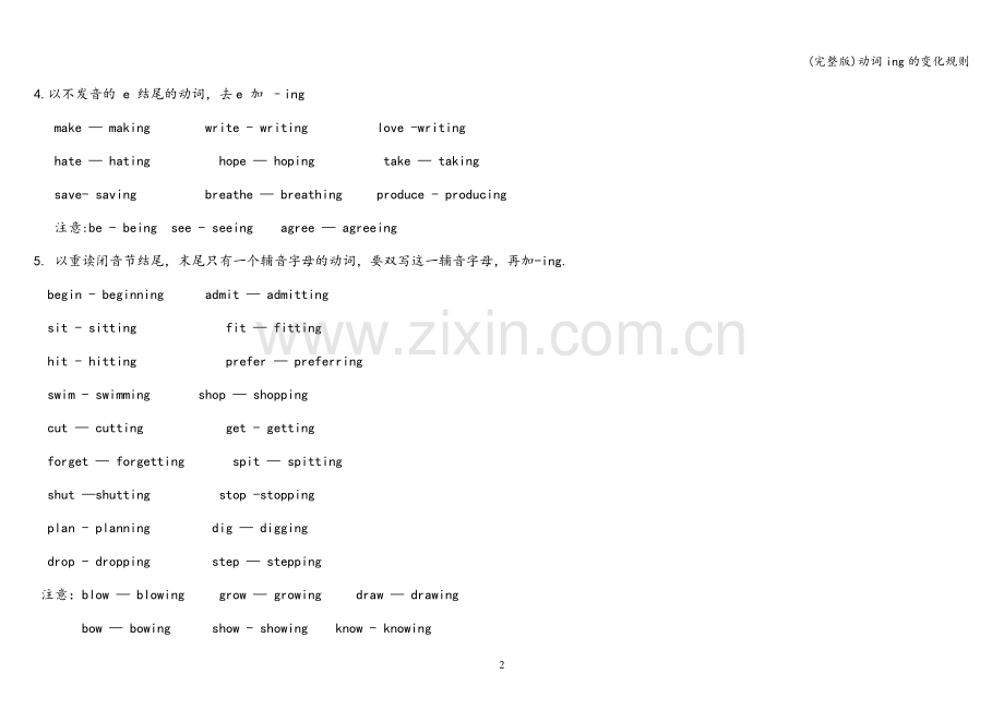 动词ing的变化规则.doc_第2页