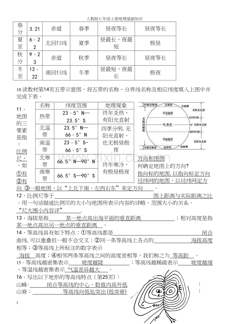 人教版七年级上册地理基础知识.docx_第3页