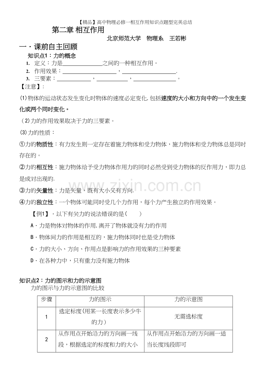 高中物理必修一相互作用知识点题型完美总结.docx_第2页