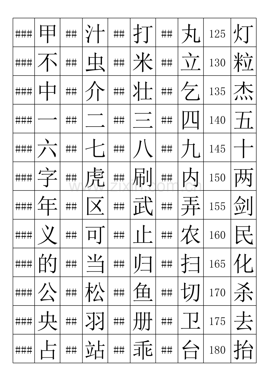 幼儿识字大全1000个常用汉字.xls_第3页