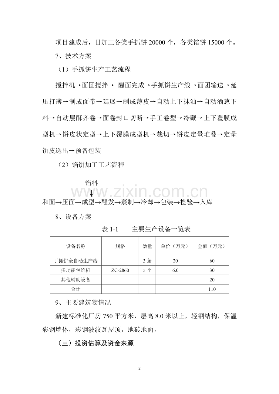 徽香昱原面制主食精深加工项目可行性研究报告.doc_第2页