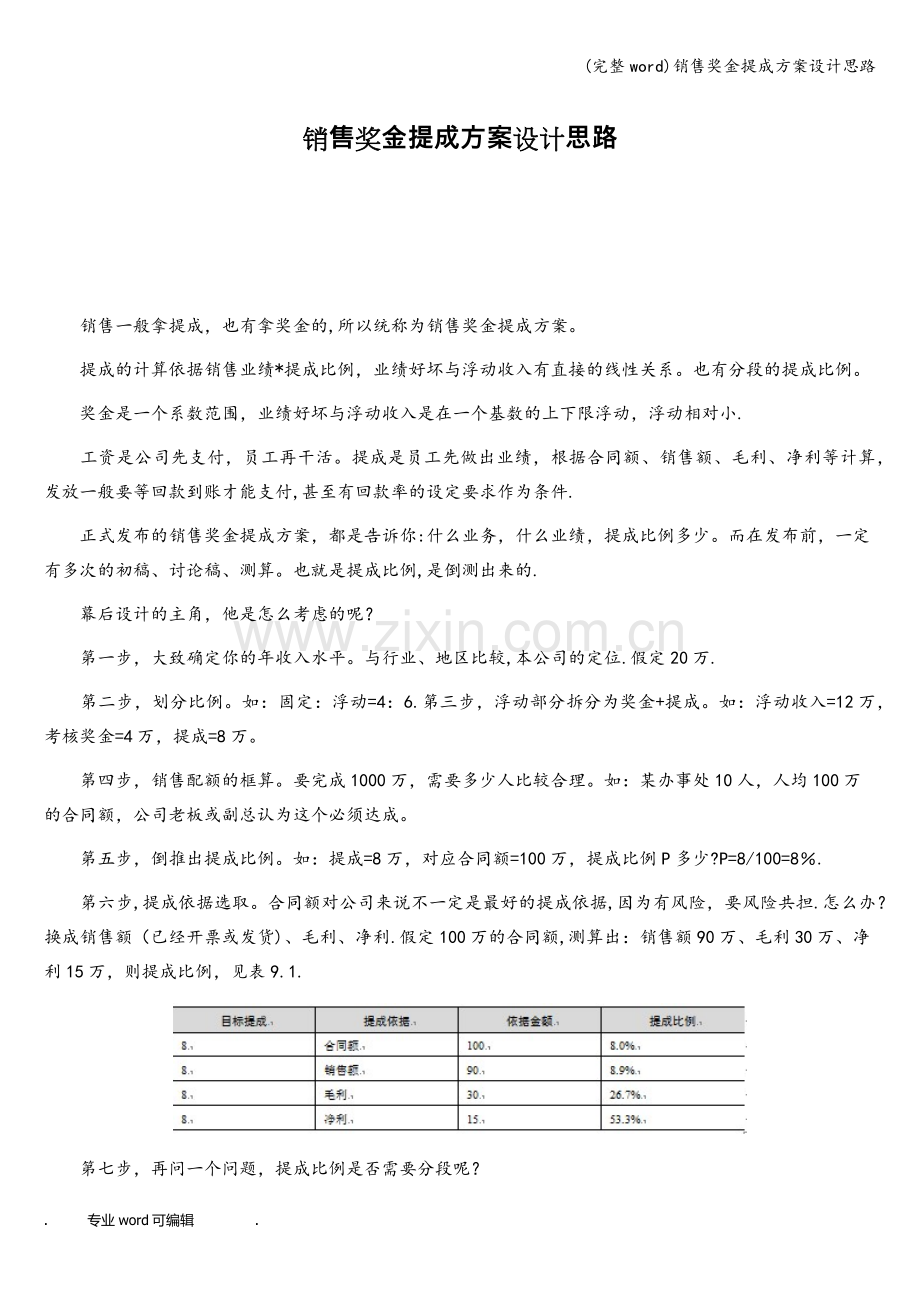 销售奖金提成方案设计思路.doc_第1页