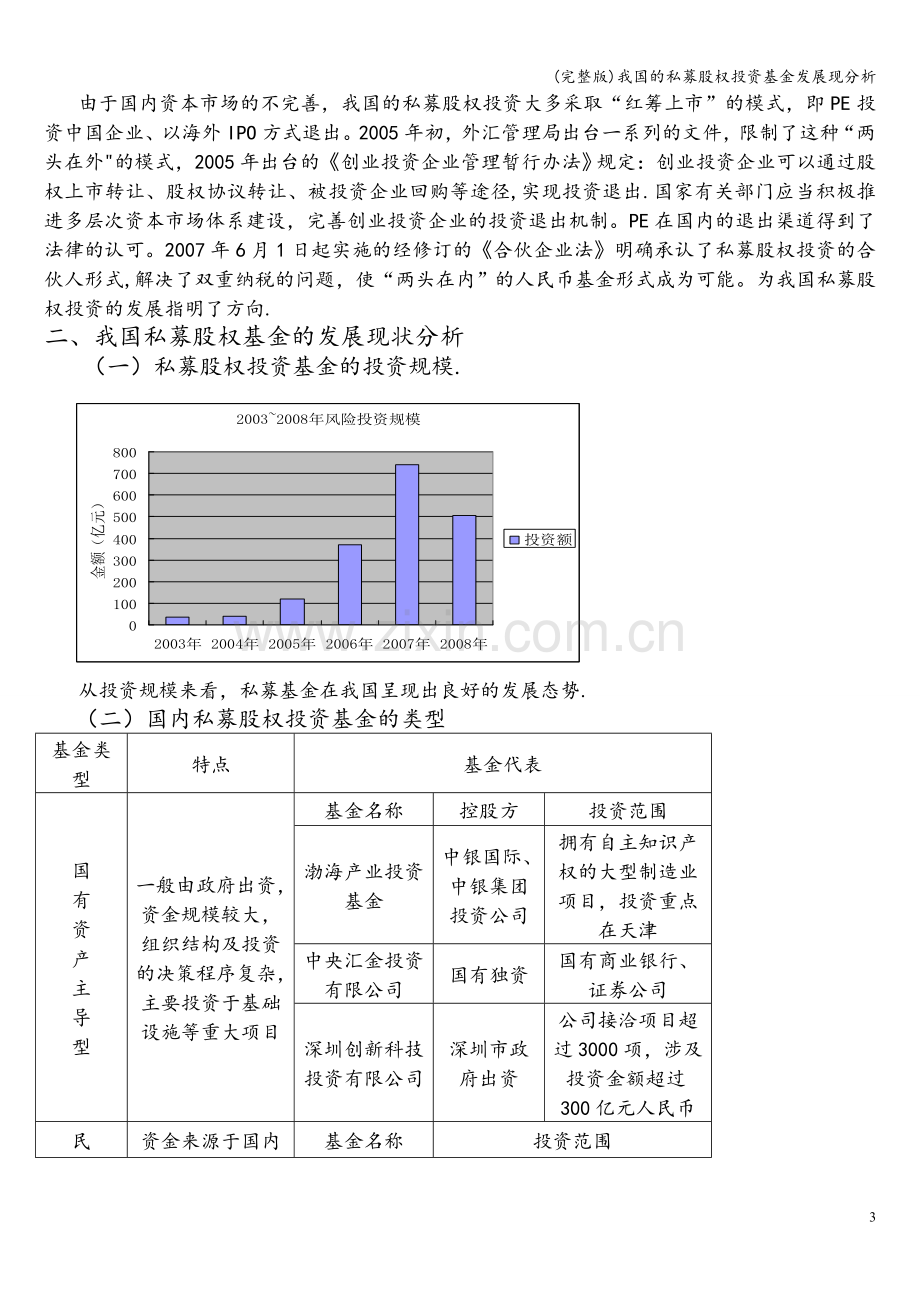 我国的私募股权投资基金发展现分析.doc_第3页