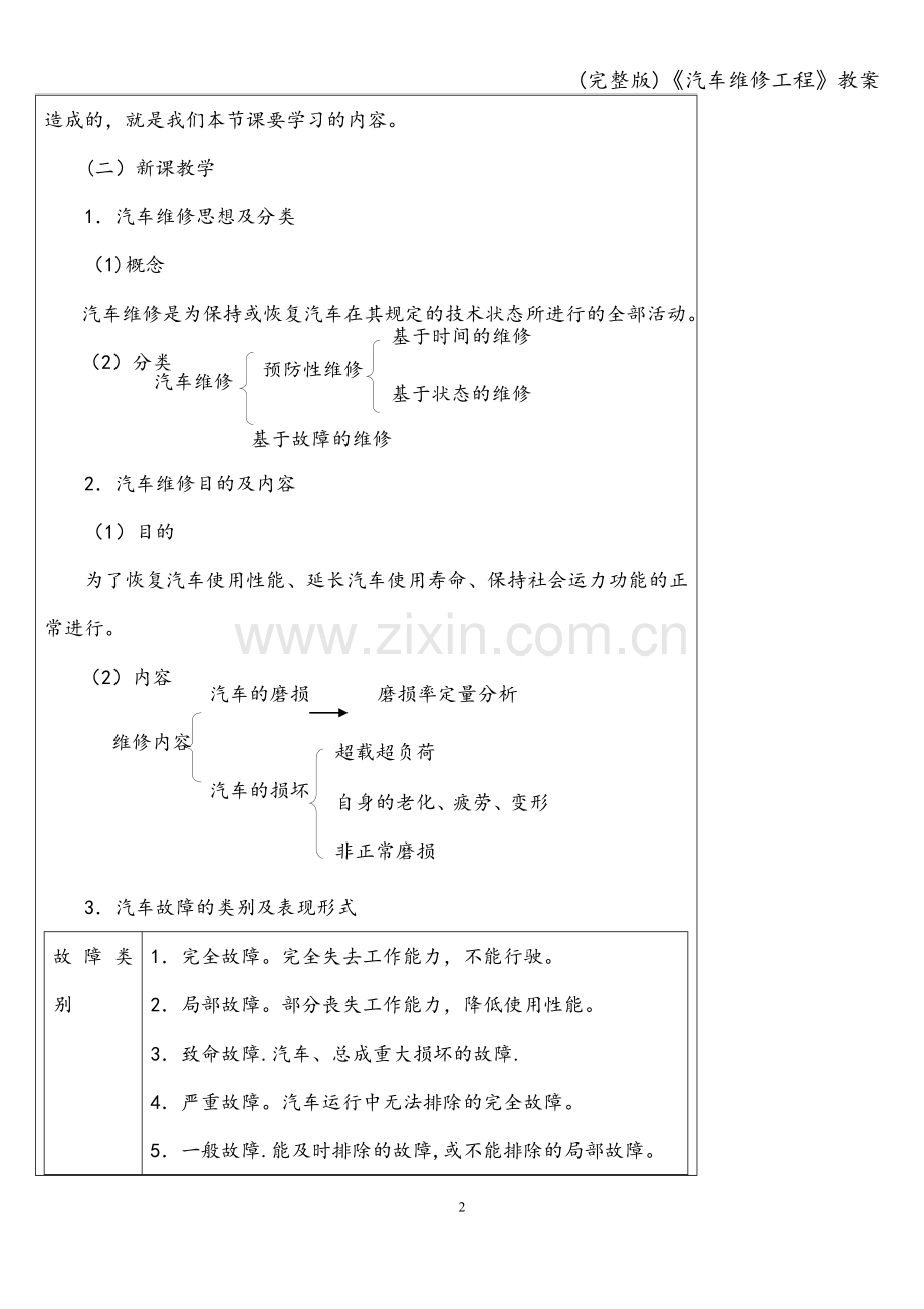 《汽车维修工程》教案.doc_第3页