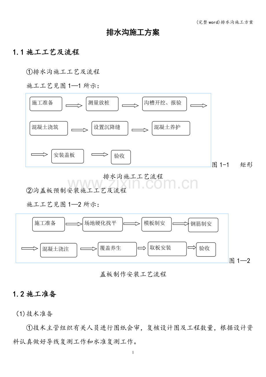 排水沟施工方案.doc_第1页