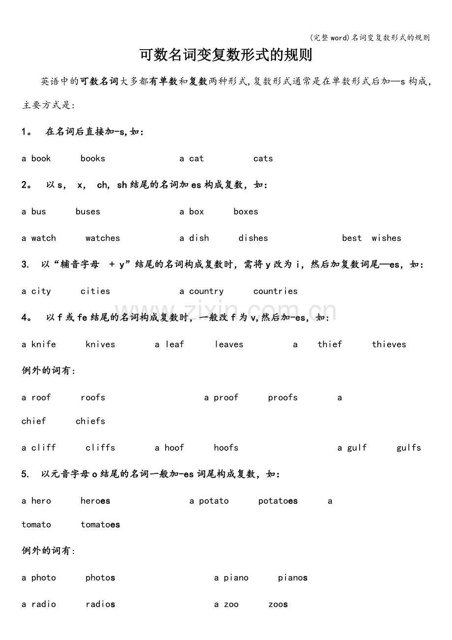 名词变复数形式的规则.doc_第1页