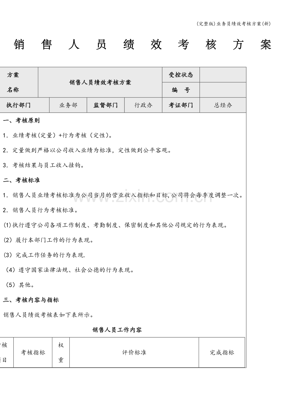 业务员绩效考核方案(新).doc_第1页