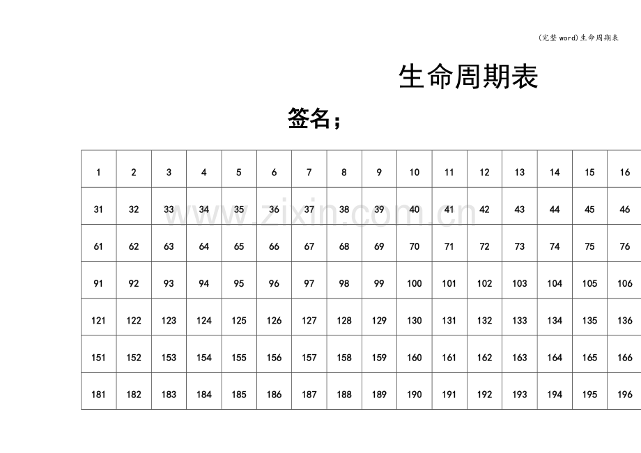 生命周期表.doc_第1页