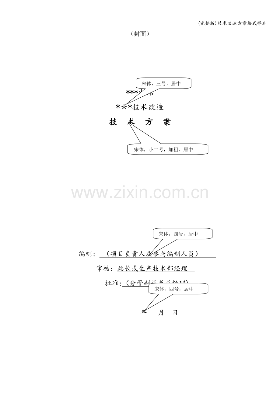 技术改造方案格式样本.doc_第1页