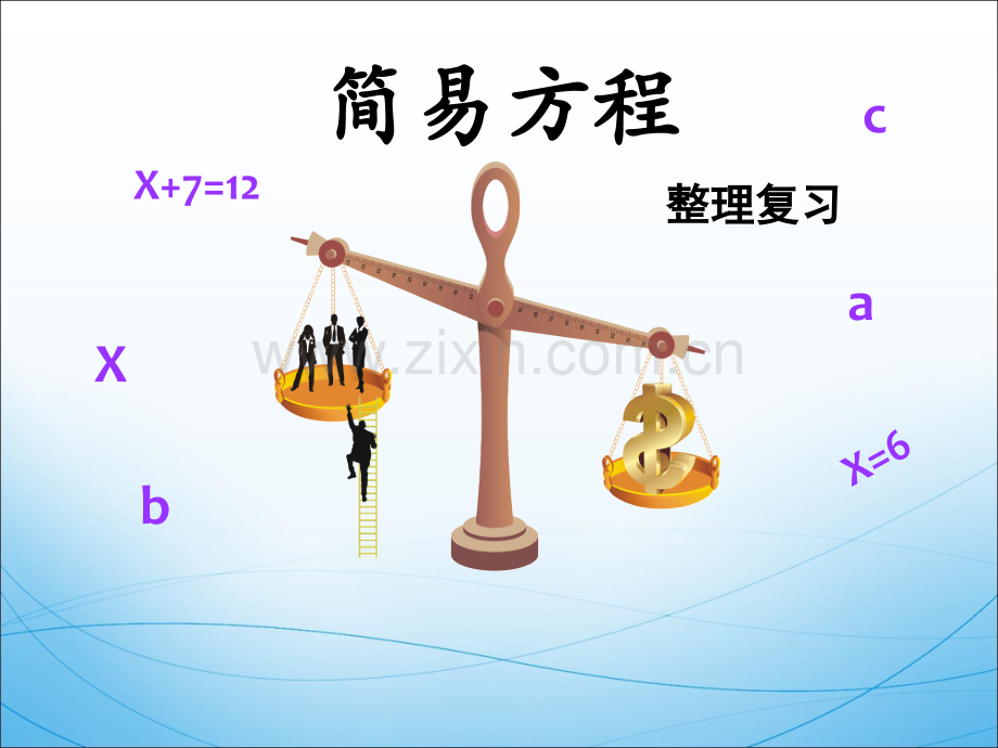 小学数学五年级上册简易方程整理复习-课件.ppt_第1页