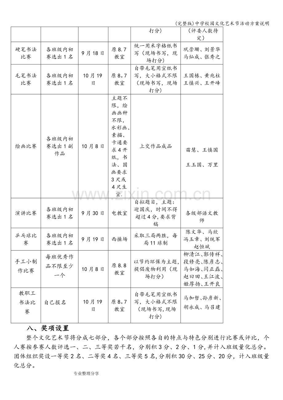 中学校园文化艺术节活动方案说明.doc_第3页