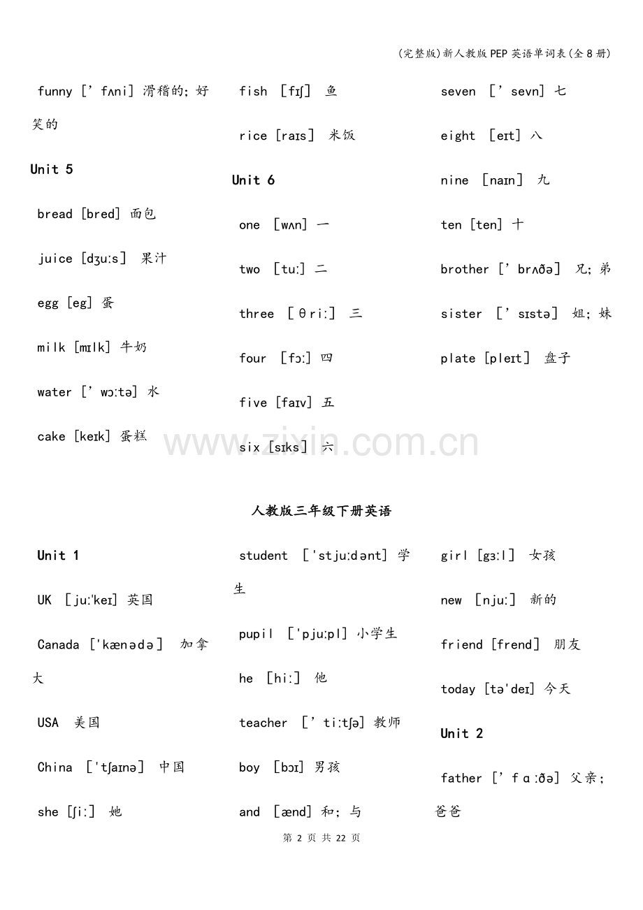 新人教版PEP英语单词表(全8册).doc_第2页