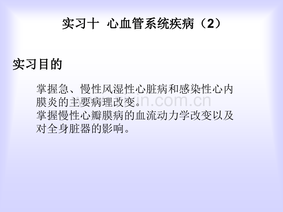 病理实习PPT课件实习10心血管2(ppt文档).ppt_第1页