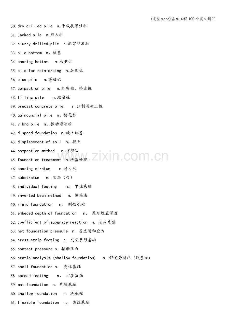 基础工程100个英文词汇.doc_第2页